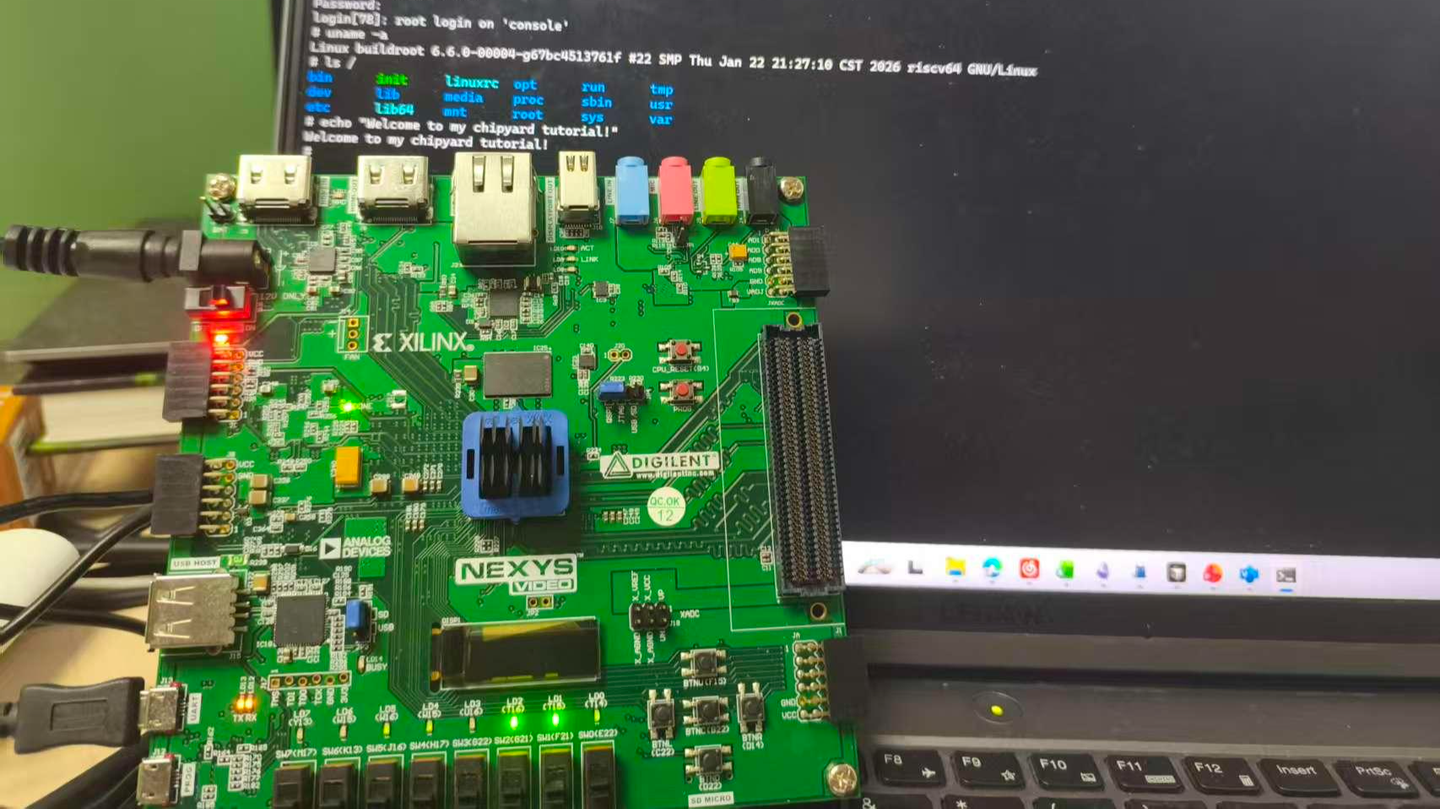 FPGA development board and host PC