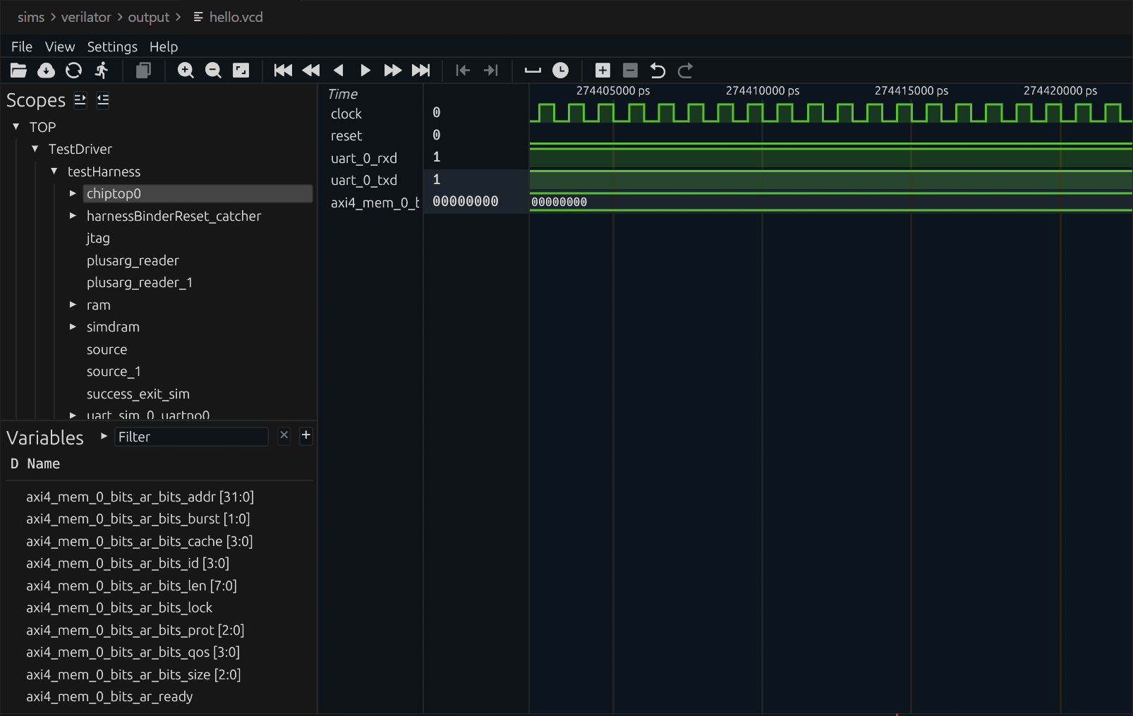 Surfer waveform viewer screenshot